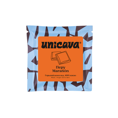 Горький шоколад Перу Maranon (100% какао), 50 гр
