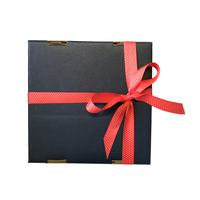 Коробка подарочная  "ГВ"+декор украш синяя без окна/крафт без окна